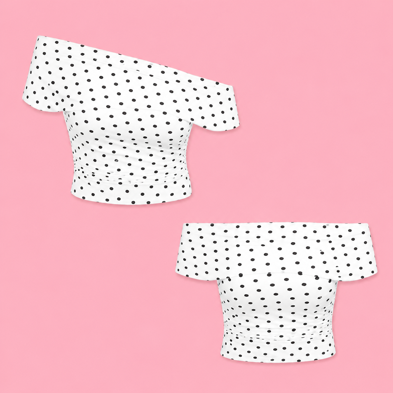 Pretty Polka Top white