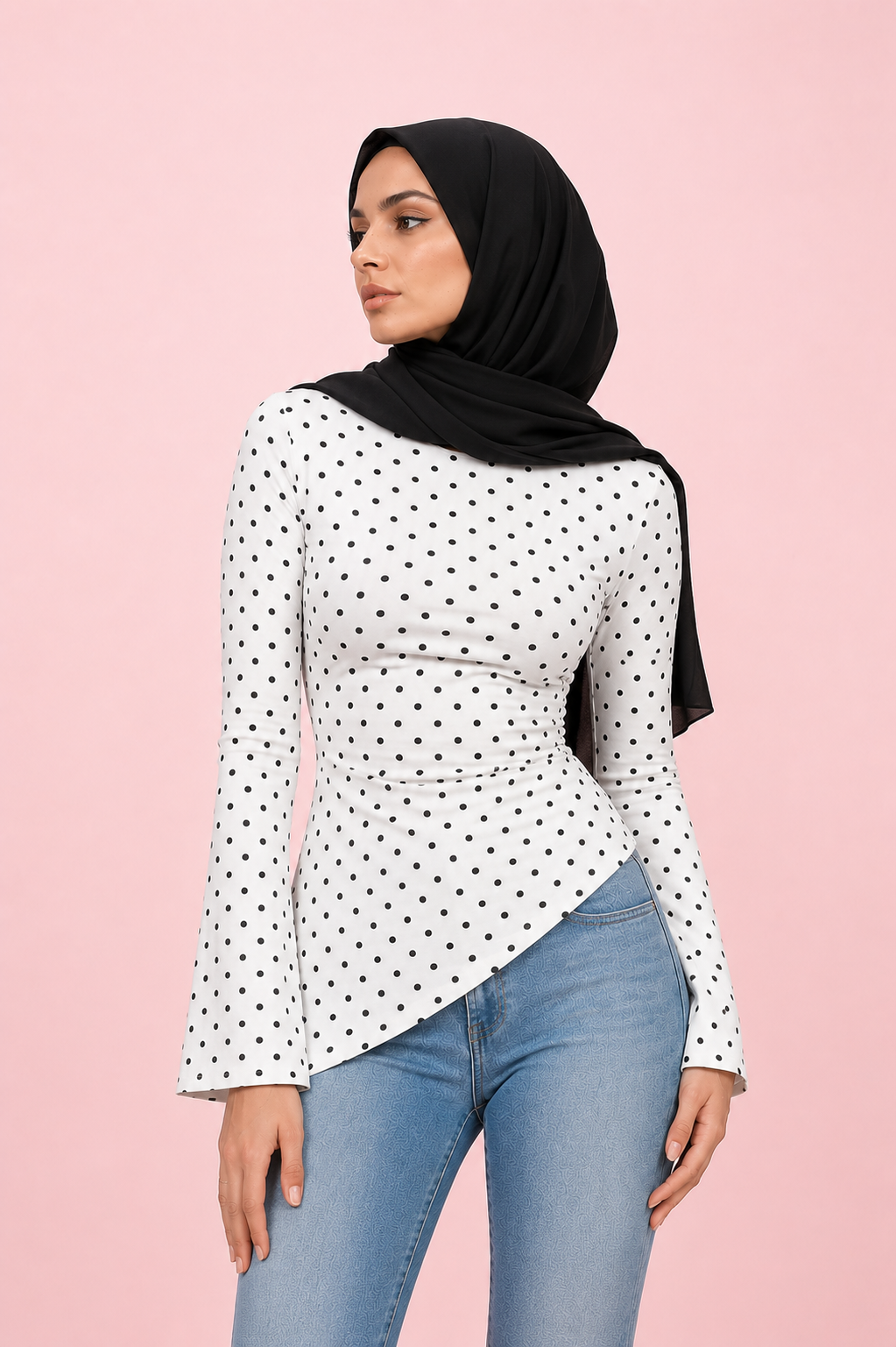 Tie Back Polka Top