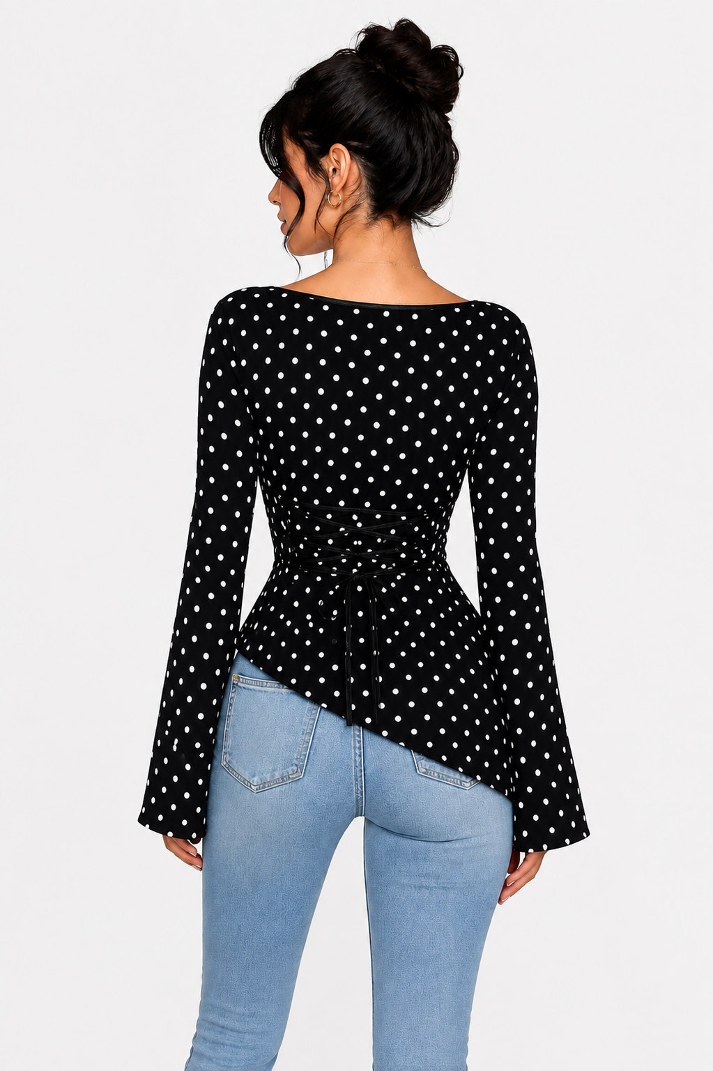 Tie Back Polka Top