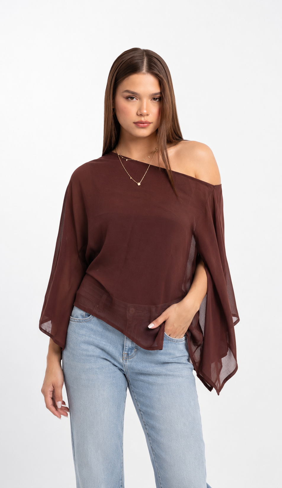 Multi-way Poncho Brown