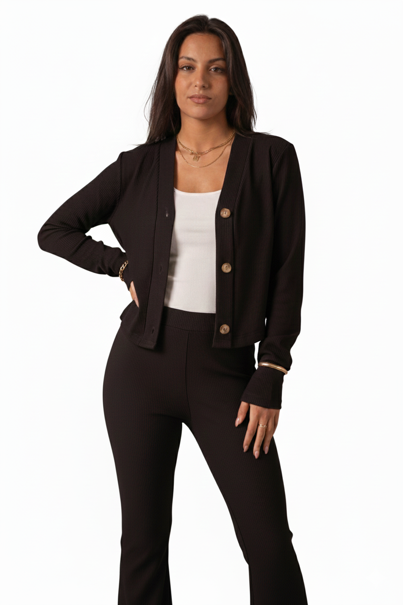 Soft Knit Cardigan - Black