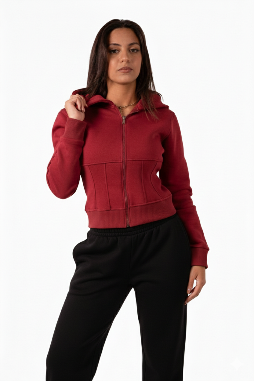 Sculpting Hoodie - Burgundy