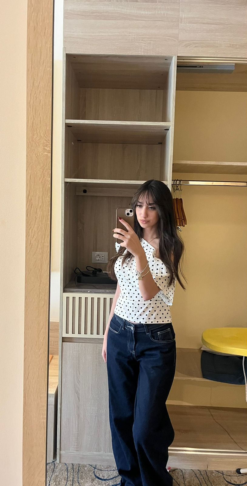 Pretty Polka Top white