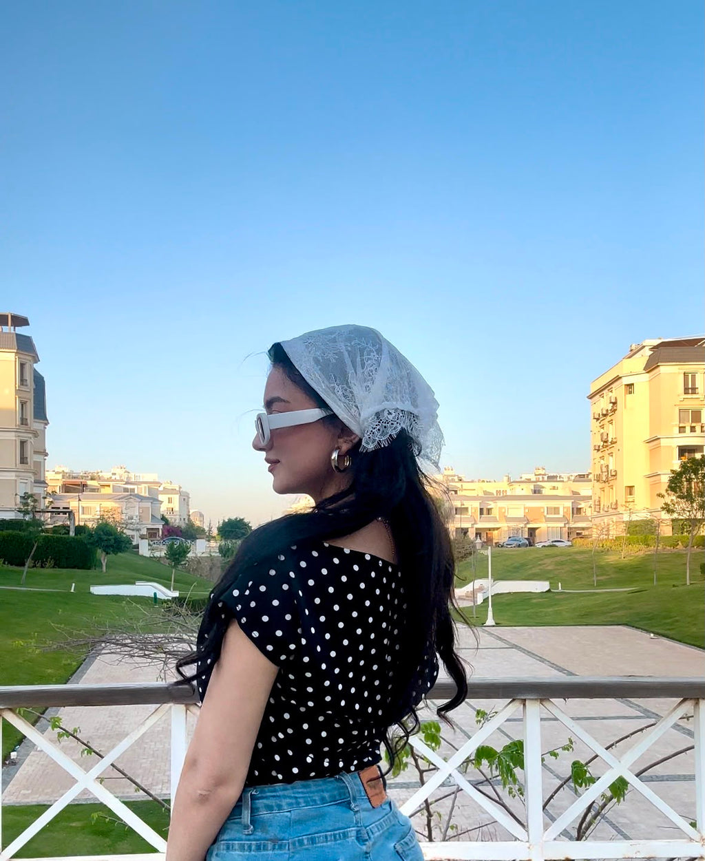 Pretty Polka Top black