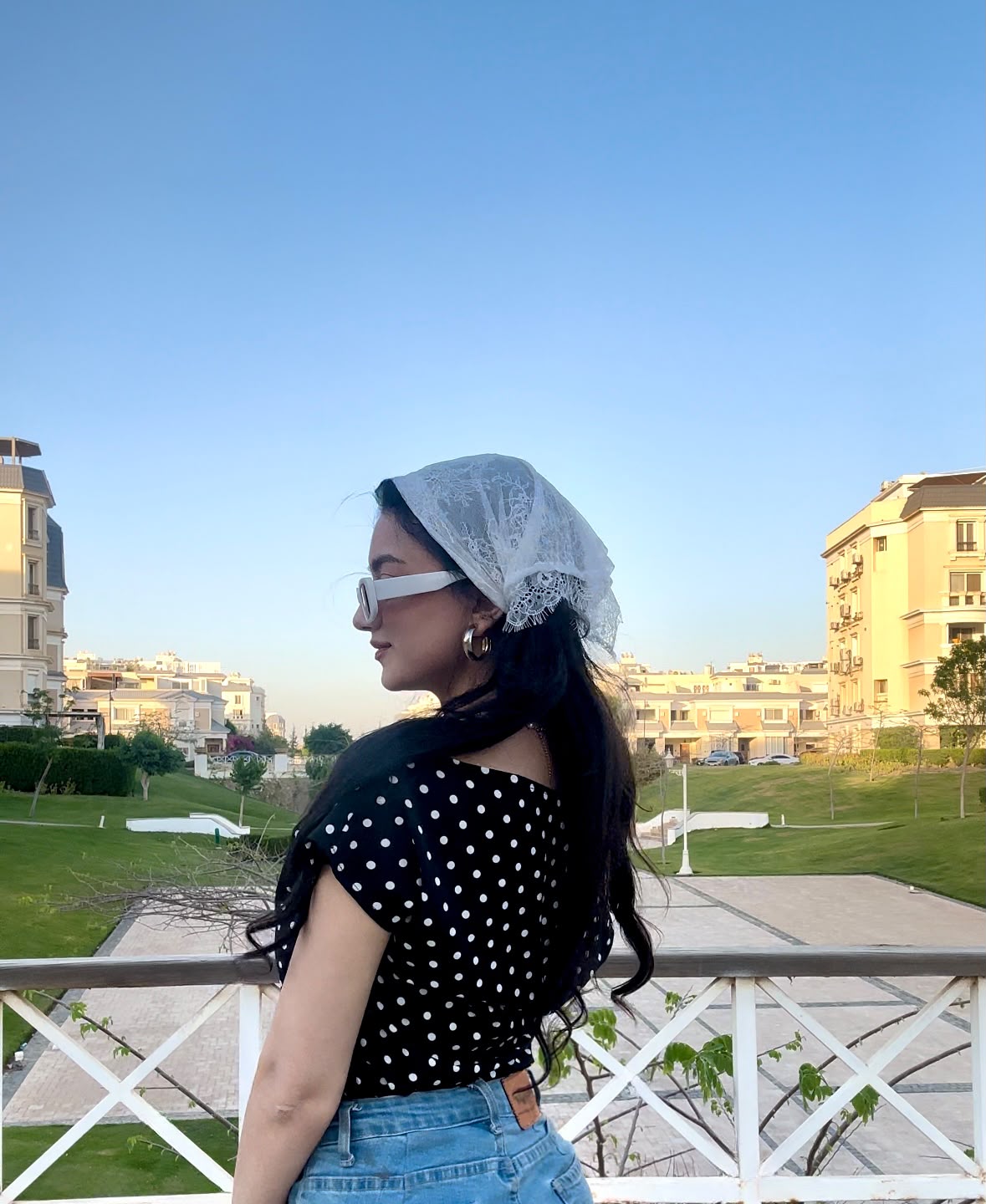 Pretty Polka Top black